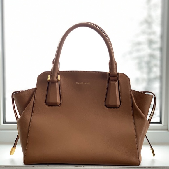 Medium MICHAEL KORS leather top-zip satchel - Picture 1 of 4